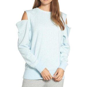Zella Cold Shoulder Loose Fit Sweater Pull…